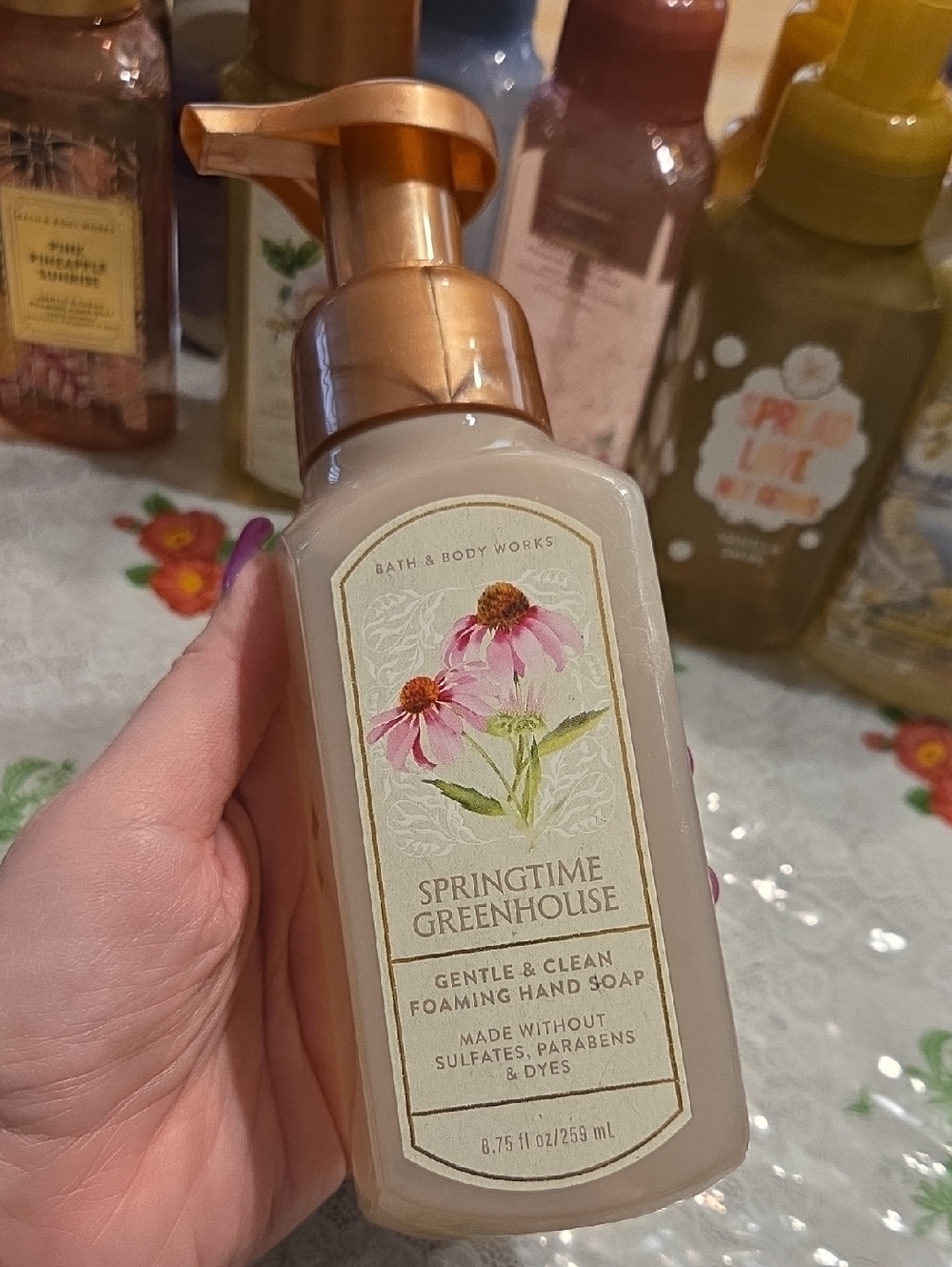NwtBath & Body Works Springtime Greenhouse Foaming Hand Soap - Cream & Rose Gold